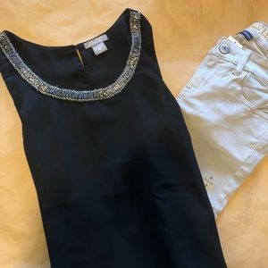 Black embellished shirt